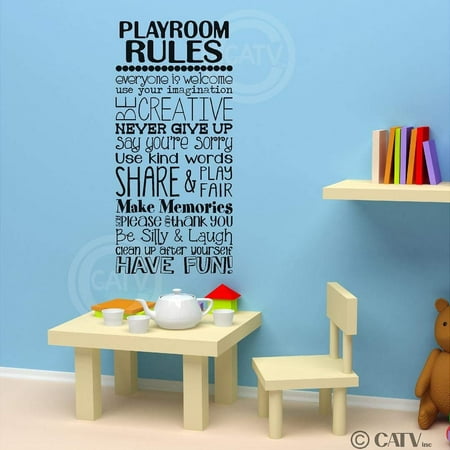 - Playroom Rules Vinyl Lettering Wall Decal Sticker (12.5