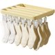 thumbnail image 2 of CHAO Percha para secar calcetines (amarillo), rejilla plegable para secar la ropa, colgador de secado a prueba de viento para calcetines, ropa interior, toallas, bufandas, montado en la pared, 2 of 4