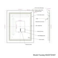 thumbnail image 7 of Dyconn Faucet Faraday Tri-Color Horizontal/Vertical Wall Mounted Backlit LED Bathroom Vanity Mirror with Touch ON/OFF Dimmer & Anti-Fog Function (30"W X 36"H), 7 of 7