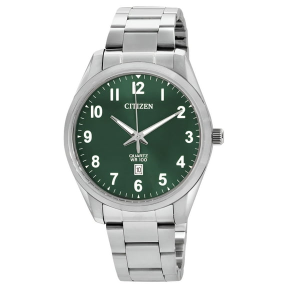 Citizen Quartz Green Dial Stainless Steel Men's Watch BI1031-51X