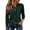 02#Dark Green, variant on Collared Button Placket Polo Blouse for Women, Long Sleeve Solid Casual Top, Lightweight Fabric Spring Autumn Daily Outfit Tops