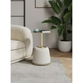 thumbnail image 2 of Manhattan Comfort Anderson End Table with Steel Frame 1.0 in Cream, 2 of 9