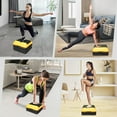 thumbnail image 7 of Exercise Equipment Height-Adjustable Step Aerobics Platform Fitness Equipment Stepper Trainer Exercise Step Platform with 4 Riser Yellow,Workout Equipment, 7 of 7