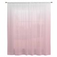 thumbnail image 2 of Pink White Ombre Sheer Curtains 54 Inches Long, Pink Gradient Color Modern Abstract Art Light Filering Curtains, Breathable Simi Curtain Privacy Drapes for Kitchen Bathroom Small Window Treatment, 2 of 9