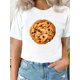 thumbnail image 1 of Women's Breathable T-Shirt with Unique Chocolate Chip Cookie Print - Comfort Fit, Casual Sporty Style, Round Neck Tee For Adult, Men, Women, Teen, Teenager, Adolescent, Youth, 1 of 5