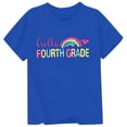 thumbnail image 4 of Ruiwill 4Th Grade Shirt Girl Summer Breathable Fourth Grade Letter Print School Outfits For Girls Crew Neck Short Sleeve Kids Tops Size 10-11 Years, 4 of 4