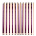 thumbnail image 1 of ASKA L3 Lot de 10 Pointes de Billard Violettes, Érable Canadien de 58 Pouces, Pointe Rigide de 13 mm, Poids Mixtes, 1 of 5