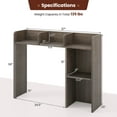 thumbnail image 3 of Costway Desk Bookshelf Desktop Storage Shelf for Monitors up to 27" with Anti-tip Kits Gray, 3 of 10