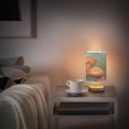 thumbnail image 6 of Flamingo Flowers Bedside Table Lamp LED Warm Lights with USB Charging Port Retro Cylinder Desk Lamps, 6 of 7