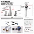 thumbnail image 2 of PARLOS Widespread 2-handle Waterfall Bathroom Faucet with Drain Assembly, 2 of 7