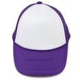 thumbnail image 3 of DALIX Infant Trucker Hat Baby Cap Tiny Extra Small Girls in Purple White, 3 of 5