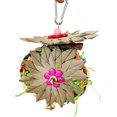 thumbnail image 4 of BeesClover Parrot Hanging Chewing Toys with Natural Palm Leaf Rattan Ball Shred Foraging Toy for Small Medium Parrot Birds (random Colors), 4 of 7