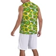 thumbnail image 5 of Easygdp Watercolor Kiwi Fruits Summer Men's Mesh Basketball Jersey Quick Drying Sleeveless Shirts Fitted Muscle Tank Tops Sport Round Neck T-Shirt - 3X-Large, 5 of 9
