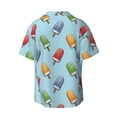 thumbnail image 2 of Xecao offers the Modern Ice Cream for Men's Casual Short-sleeved Shirt, a button-up collared shirt with a pocket, perfect for beach vacations and yacht travel in the Medium size., 2 of 7