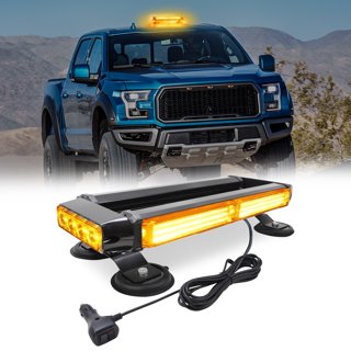 LED Emergency Strobe Light Wireless Battery Operated Waterproof Flashing  Yellow Beacon Lights with Magnet Portable Safety Warning Lamp Lighting for  Vehicles Car Tow Trucks School Bus Ambulance 