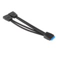 thumbnail image 2 of tredstone Convenient 19 Pin USB Header Male 1 to 2 Female USB Cable Connector for Motherboard B 200mm 1Set, 2 of 6