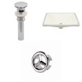 thumbnail image 1 of 20.75-in. W CSA Rectangle Bathroom Undermount Sink Set In Biscuit - Chrome Hardware - Overflow Drain Incl. AI-20677, 1 of 8