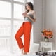 thumbnail image 5 of Balery Orange Pantalones de pijama para mujer, pijamas ultraligeros, pantalones de estar por casa-Large, 5 of 6