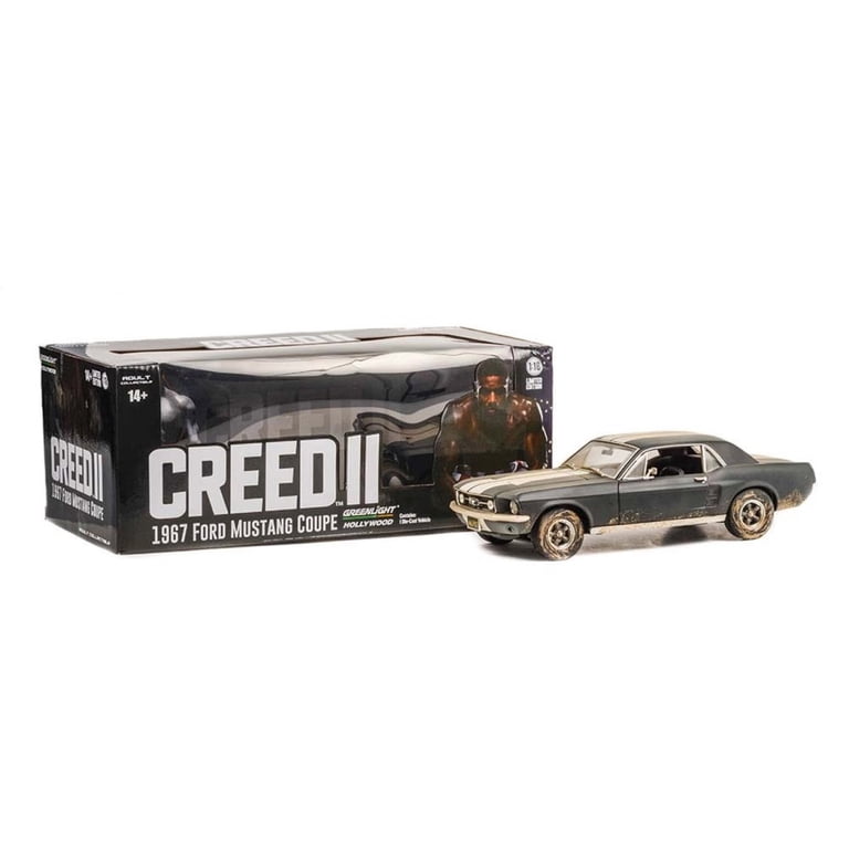 Greenlightcollectible 1967 Coupe Matt Black With White Stripes Weathered Adonis