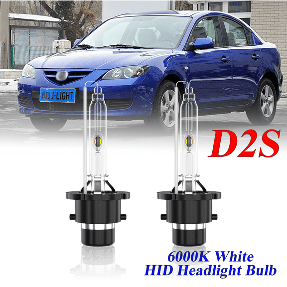 For Mazda 3 2004-2013 D2S HID Headlight High/Low Beam 6000K Crystal White Xenon Bulbs Set 2