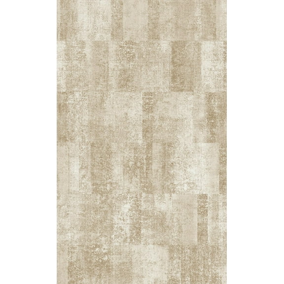 Beige Scratched Textured Blocks Geometric Printed Non-Woven Non-Pasted Textured Wallpaper 57 Sq. Ft.