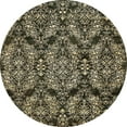 thumbnail image 1 of Ahgly Company Indoor Round Abstract Dark Khaki Green Abstract Area Rugs, 4' Round, 1 of 6