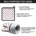 thumbnail image 7 of White Cow Heart Egg Pattern Kitchen Oven Mitt and Pot Holder Sets 2 Pcs for Baking, Cooking and Grilling, Heat Resistant Up To 392 °F, 7 of 7