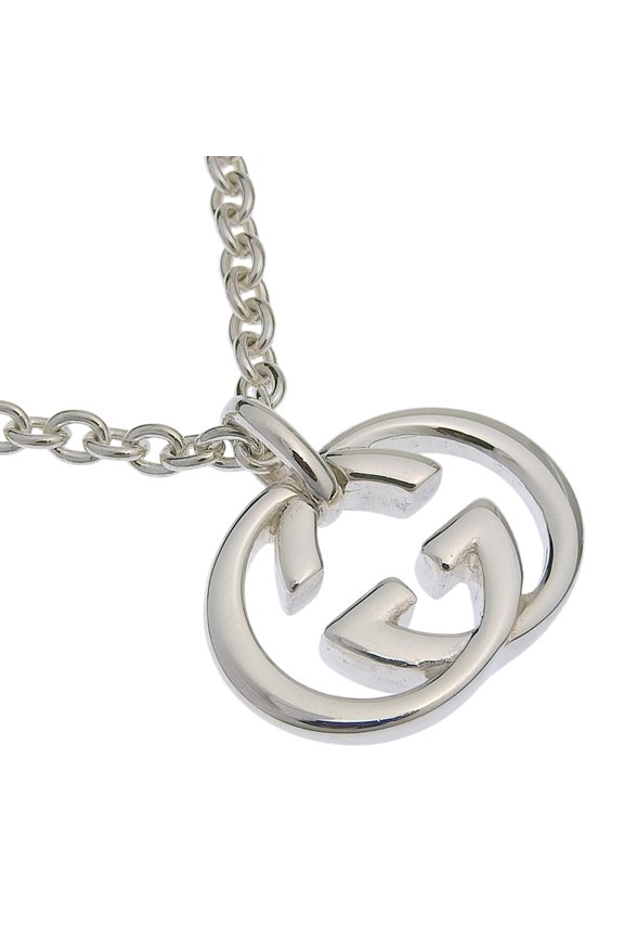 Pre-Owned Gucci Interlocking Necklace, Sterling Silver 925, Approx. 26.5g, Unisex.