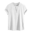 thumbnail image 5 of Weiqiqre Men's 2 Piece Outfits Linen Set Short Sleeve Shirt Top and Drawstring Waist Vacation Short Sets, 5 of 5