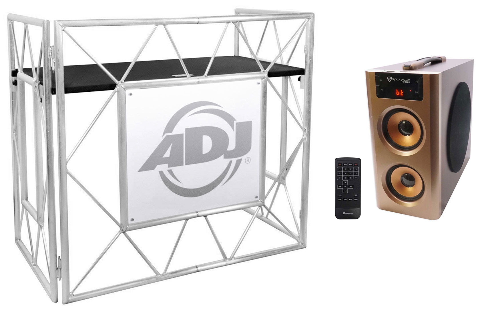 American DJ Pro Event Table II Foldable DJ Booth Truss Facade+Bluetooth