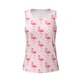thumbnail image 4 of Gaeub Cute Flamingo with Heart Women's Workout Tank Tops Lightweight Sleeveless Shirts for Women for Athletic Running Tennis Yoga - X-Large, 4 of 9