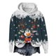 thumbnail image 1 of WILLBEST Sudadera Deportiva para Mujer, Estilo Casual, con Estampado Navideño de Ciervos con Cabeza Grande y Copos de Nieve, Cuello Redondo, Manga Larga y Capucha Ligera Grande, 1 of 4