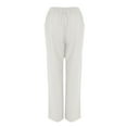 thumbnail image 6 of JJHGVB Linen Pants Women Petite Pants Women's Spring/summer Breasted Cotton/linen Loose Casual Pants Baggy Pants Womens Casual Pants White 3XL, 6 of 9
