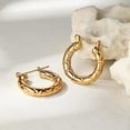 thumbnail image 7 of Gold Hoop Earrings 14K Gold Plated Huggie Hoops Twisted Croissant Earrings Small Hoop Earrings for Women Jewelry Gifts, 7 of 7