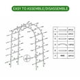 thumbnail image 4 of 7.9 Ft H x 4.6 Ft W Metal Pergola Arbor,Assemble Freely 3 Sizes,for Various Climbing Plant Wedding Garden Arch Bridal Party Decoration Wide Arbor, 4 of 6