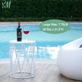 thumbnail image 6 of Y&M Outdoor Modern Space-Saving Metal Round End Table, White (Set of 3), 6 of 7