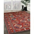 thumbnail image 2 of Ahgly Company Indoor Round Mid-Century Modern Red Oriental Area Rugs, 8' Round, 2 of 6