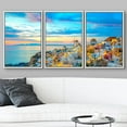thumbnail image 3 of wall26 Framed Canvas Print Wall Art Set Vibrant Sunrise Sea Santorini Greece Architecture Nature Cityscape Photography Realism Landscape Colorful for Living Room, Bedroom, Office - 16"x24"x, 3 of 5