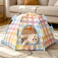 thumbnail image 6 of Foldable Mini Cat Tent Indoor, Portable Foldable Pet Tent Bed for Cats and Small Dogs, Lightweight Kitten Nest for Living Room Backyard Camping,Soft Cushion, 6 of 9