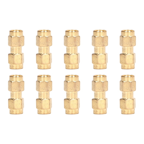 Kit de 10 adaptadores de cable coaxial RF SMAJJ macho a macho, conector de línea coaxial, juego de accesorios