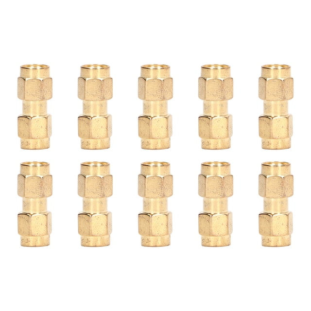Kit de 10 adaptadores de cable coaxial RF SMAJJ macho a macho, conector de línea coaxial, juego de accesorios