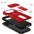 thumbnail image 2 of for iPhone 17 Pro Case with Camera Sliding Cover & Adjustable Kickstand, Magnetic Wireless Charging Rugged Shockproof Bumper Cases Heavy-Duty Magnetic Protective Phone Cover, Red, 2 of 10