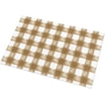 thumbnail image 2 of Farmhouse Plush Shag Bath Rugs Modern Khaki White Buffalo Checker Soft Fluffy Floor Doormat Carpet,Non-Slip Door Mats for Living Room Bedroom Kitchen Entryway Watercolor Plaid, 2 of 6