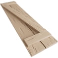 thumbnail image 6 of Ekena Millwork 11 1/2"W x 80"H Rustic Two Board Spaced Board-n-Batten Pecky Cypress Faux Wood Shutters w/Z-Board (Per Pair), Primed Tan, 6 of 11