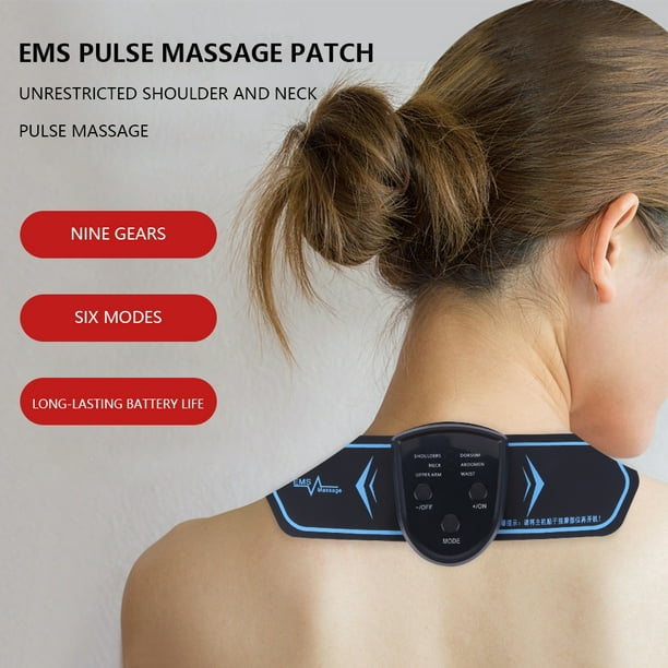 Pegatinas electrónicas de masaje cervical reutilizables portátiles cronometradas para relajar el dolor corporal
