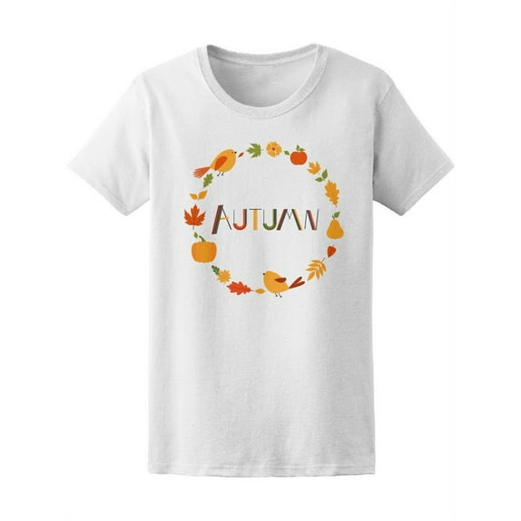 Cute Autumn Fall T-Shirt Women -Image by Shutterstock, Female Large