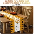 thumbnail image 2 of Happy Halloween Table Runner - Black & Orange Seasonal Holiday Runner for Decor, Cute Cloth for Party Dinner Table - 13 x 72 Inch, 2 of 7