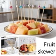 thumbnail image 2 of 100pcs Wood Cocktail Picks, Colorful Fruit Drink Skewers Cocktail Toothpicks Bulk for Fruit Sticks Sandwich Dessert Party Decorations (color 100pcs), 2 of 9