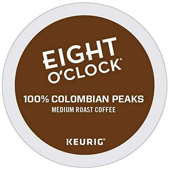 Eight O'Clock Coffee Colombian Peaks, Single-Serve Keurig K-Cup Pods, Medium Roast Coffee, 24 Count (Pack of 2)