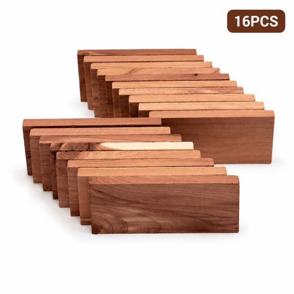 Kabuer Cedar Blocks for Clothes Storage, Aromatic Red Cedar Blocks for Closet Storage, 16 Pcs